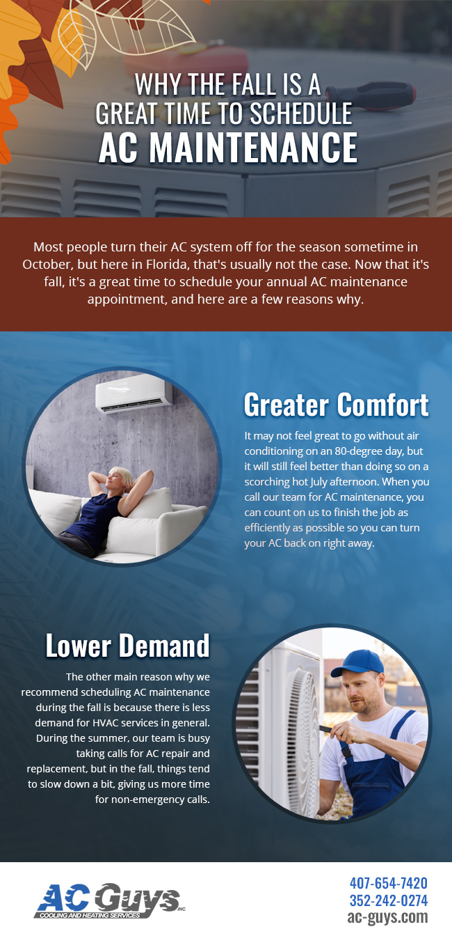 Why the Fall is a Great Time to Schedule AC Maintenance [infographic]
